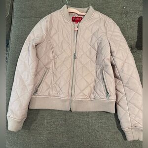 GUESS Kids Light Pink Quilted Puffer Jacket